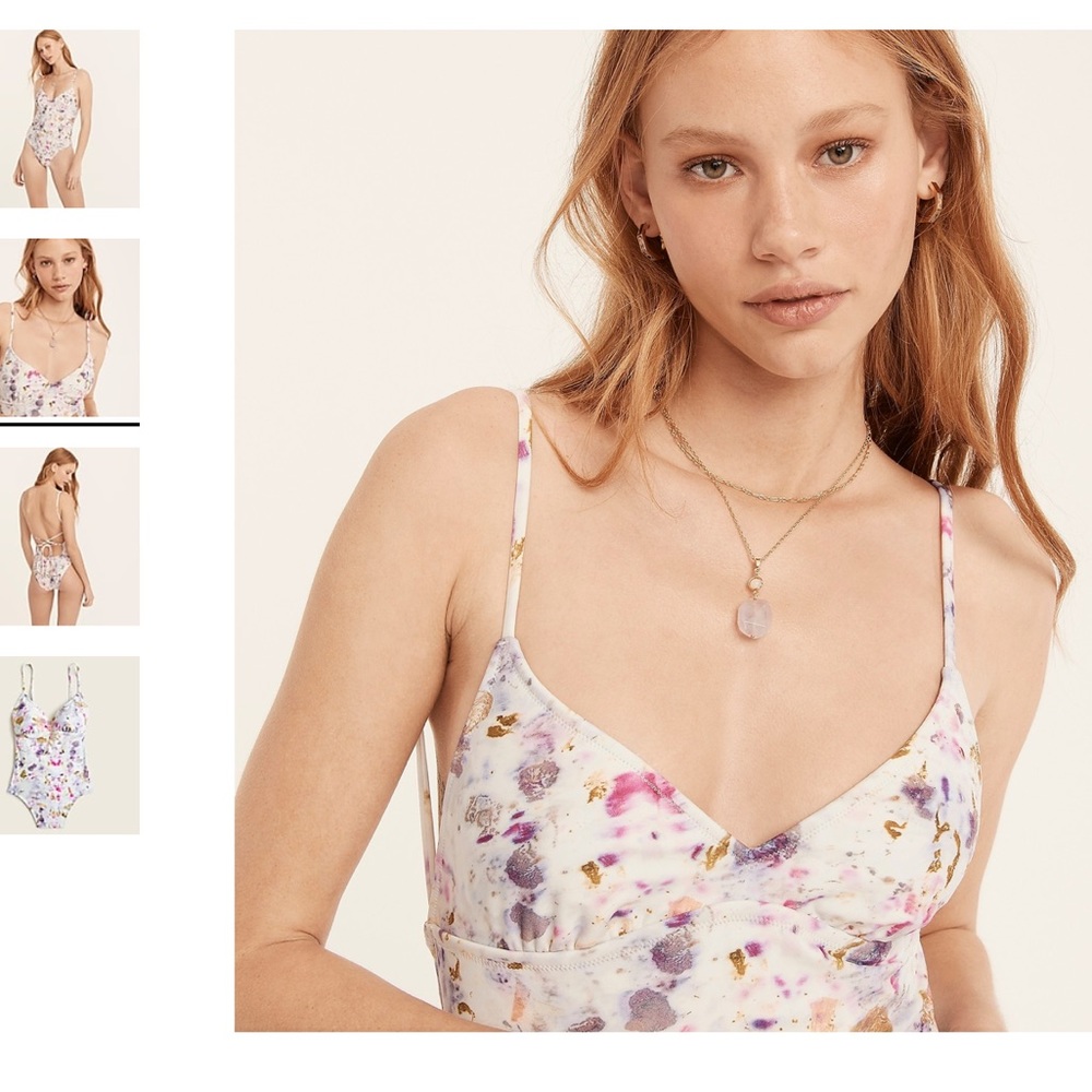 New Fora Obscura x J Crew Plunge Swimsuit Size 10 Summer - Picture 14 of 14
